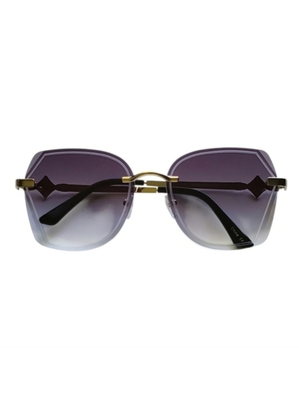 Black and Gold Sunglasses - Gradient Lenses  UV400 Protection